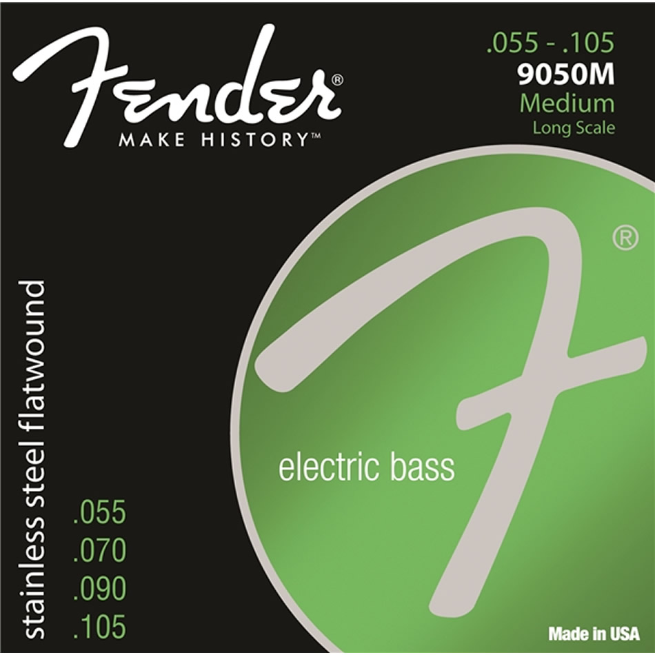 Fender 9050 Stainless Flatwound Bass Strings, .055-.105