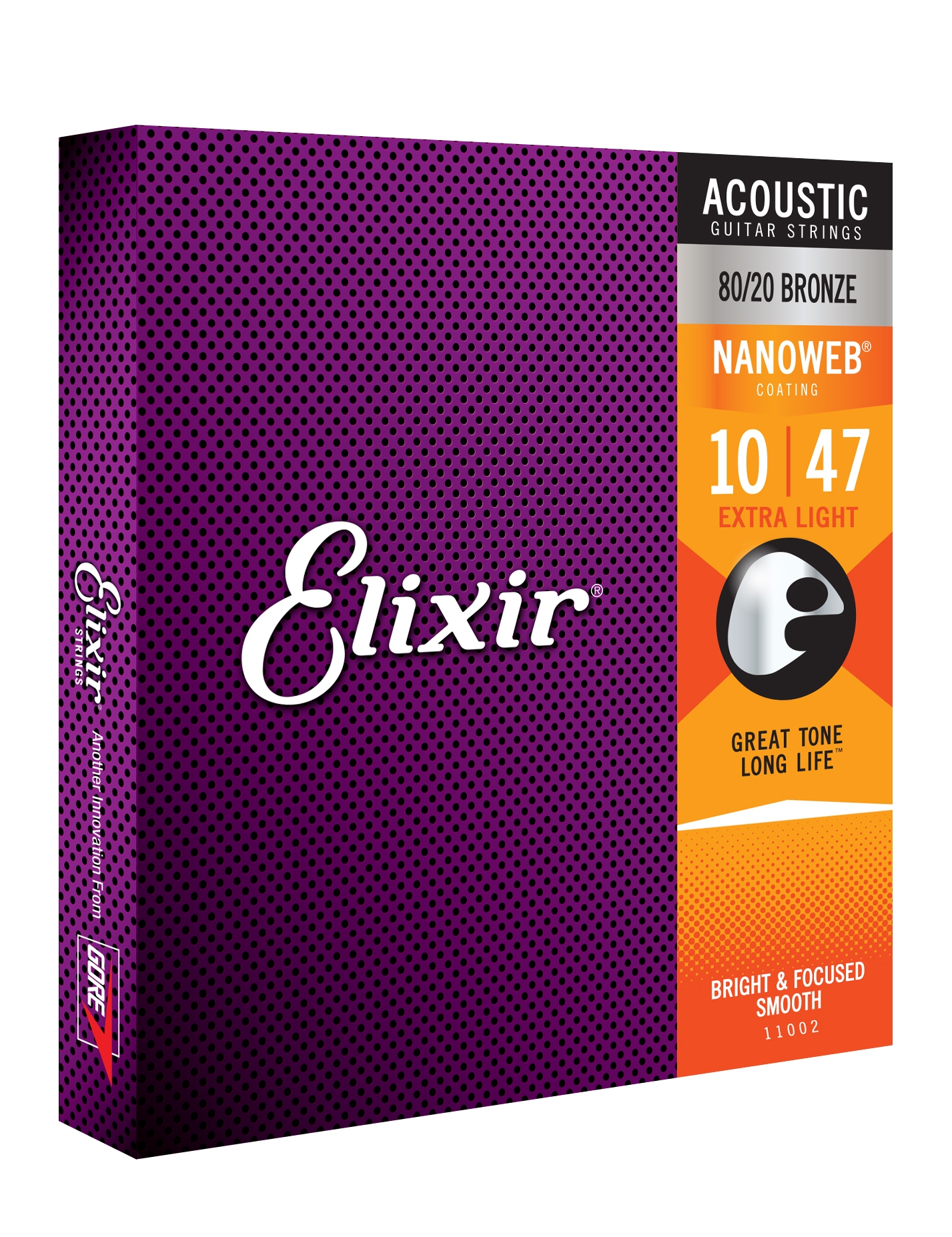 Elixir NANOWEB 80/20 Bronze Acoustic Strings - Extra Light 10-47 - Image 3