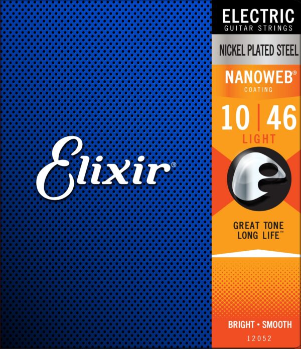 Elixir 12052 NANOWEB Nickel Electric Strings Light 9-46 (12-Pack)