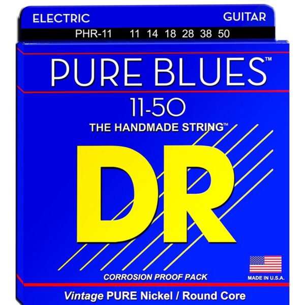 DR PURE BLUES Pure Nickel Electric Strings 11-50 Heavy
