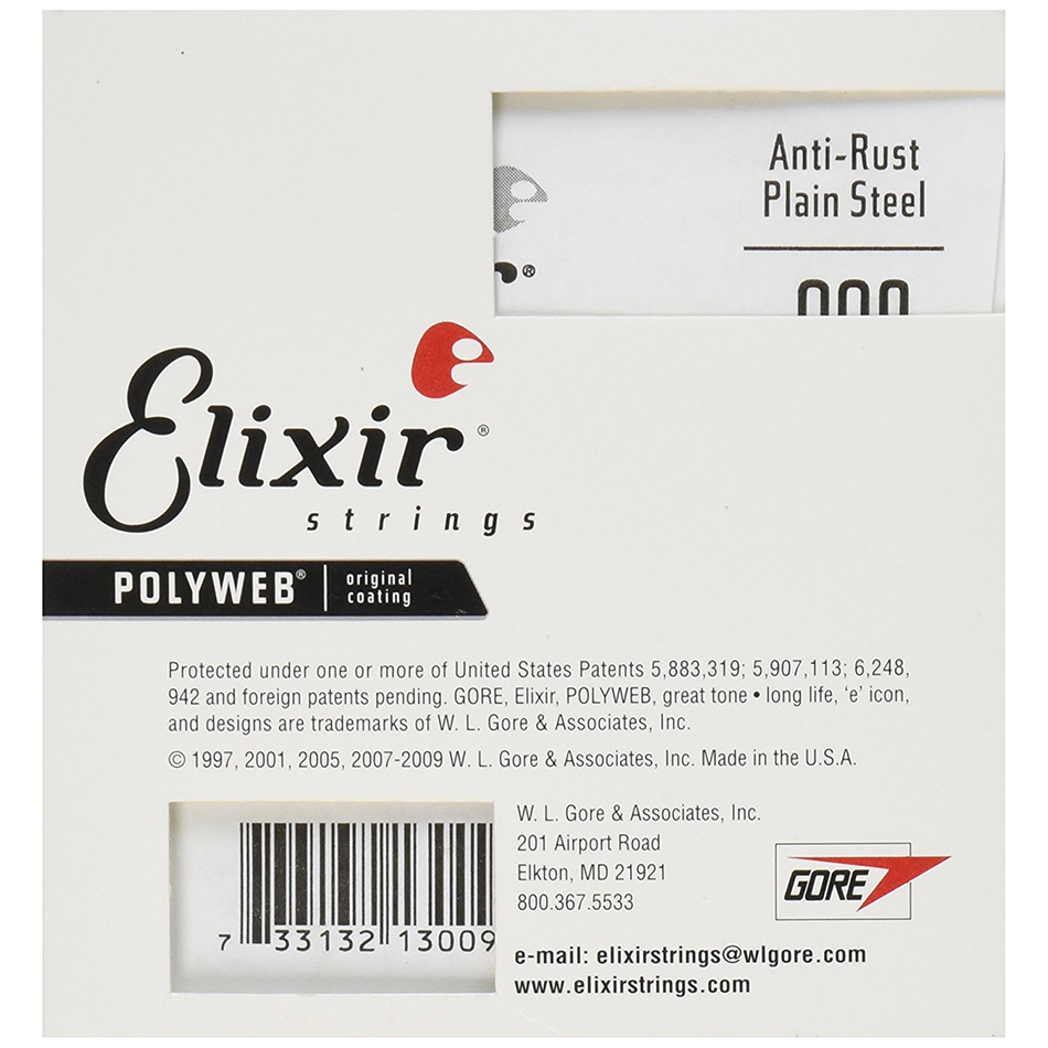 Elixir Anti-Rust Plain Steel Single String .009 - Image 2