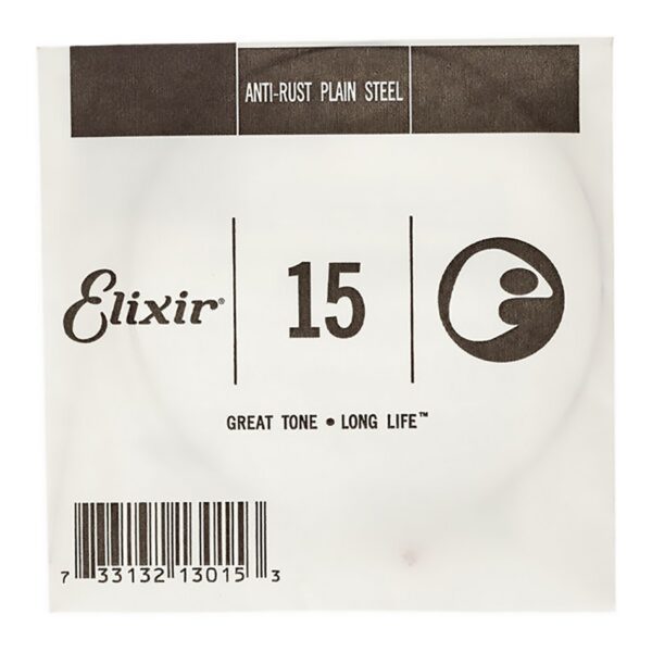 Elixir .015 Anti-Rust Plain Steel Single String