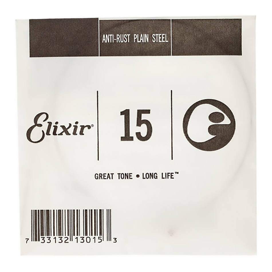 Elixir .015 Anti-Rust Plain Steel Single String
