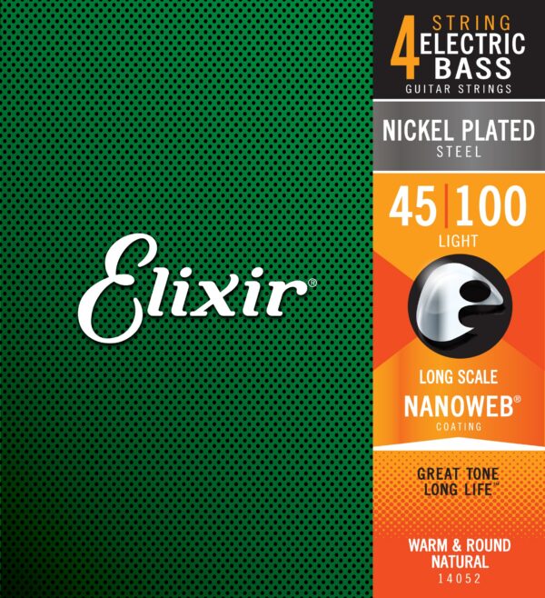 Elixir NANOWEB Nickel Bass Strings, Light 45-100 Long Scale