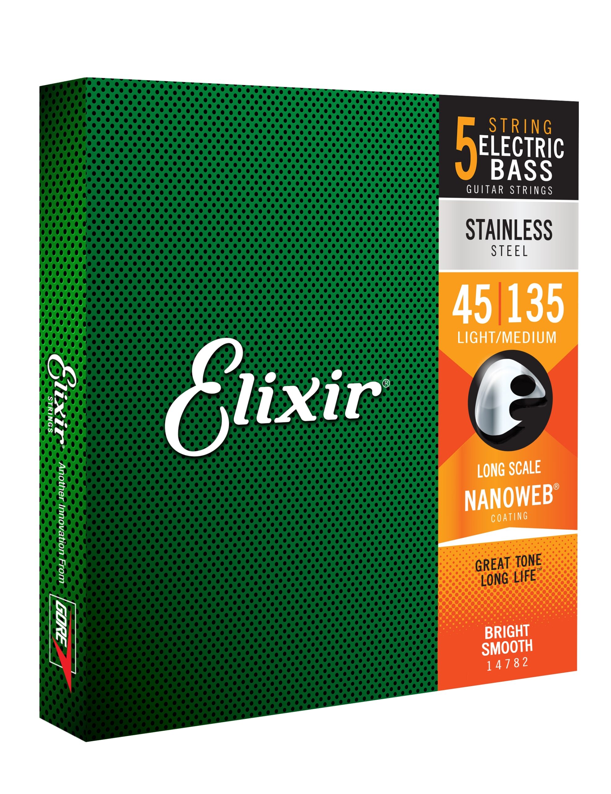 Elixir 5-String Stainless NANOWEB .045-.135 Long Scale - Image 2