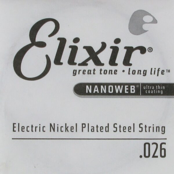 Elixir .026 Nickel Plated Steel Electric String - NANOWEB