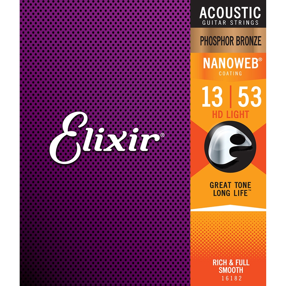 Elixir Acoustic Phosphor Bronze NANOWEB HD Light .013-.053 - Image 2