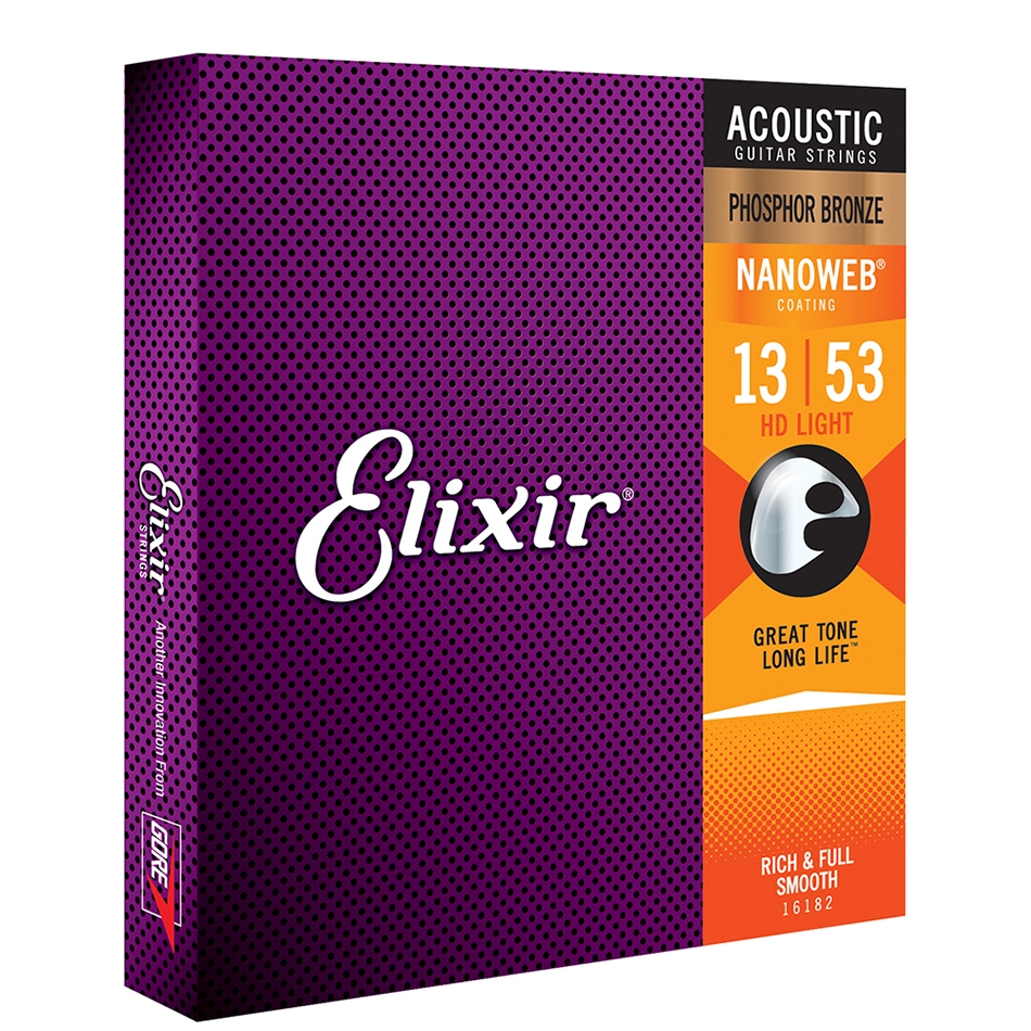 Elixir Acoustic Phosphor Bronze NANOWEB HD Light .013-.053