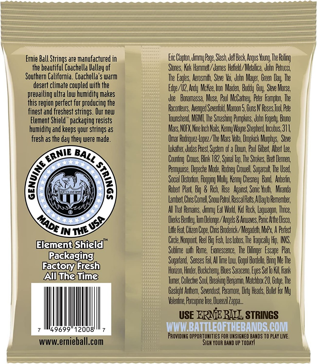 Ernie Ball 2008 Earthwood 80/20 Bronze Rock & Blues 10-52 - Image 2