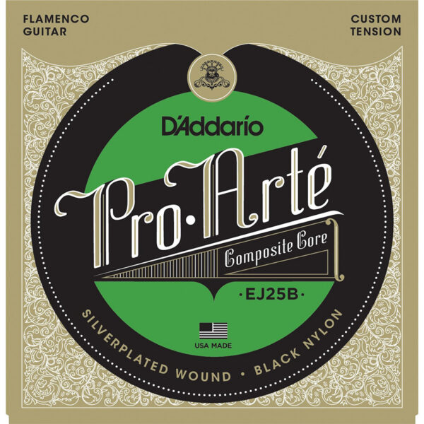 D'Addario EJ25B Pro-Arte Black Composite Flamenco Set