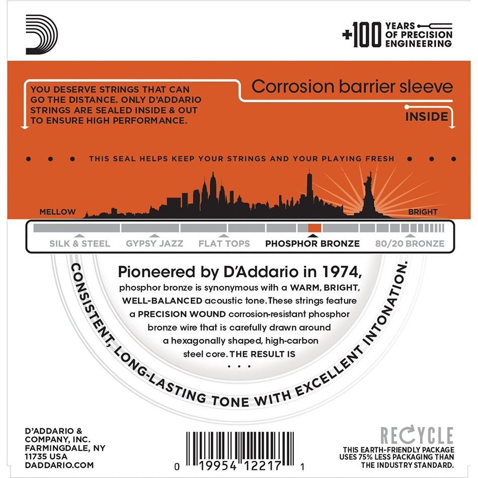 D'Addario EJ42 Resophonic Guitar Strings - Phosphor Bronze - Image 4