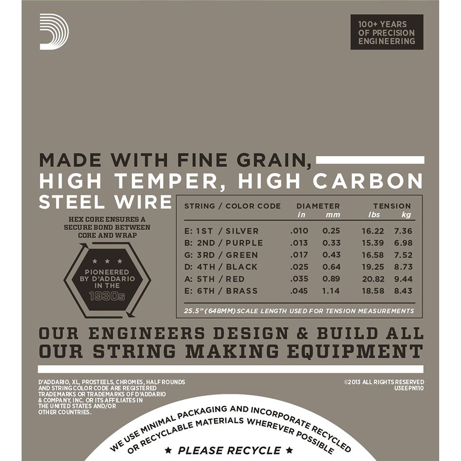 D'Addario EPN110 Pure Nickel Electric Strings, Reg Light - Image 3