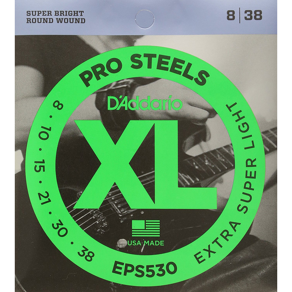 D'Addario EPS530 ProSteels Extra-Super Light Electric Strings