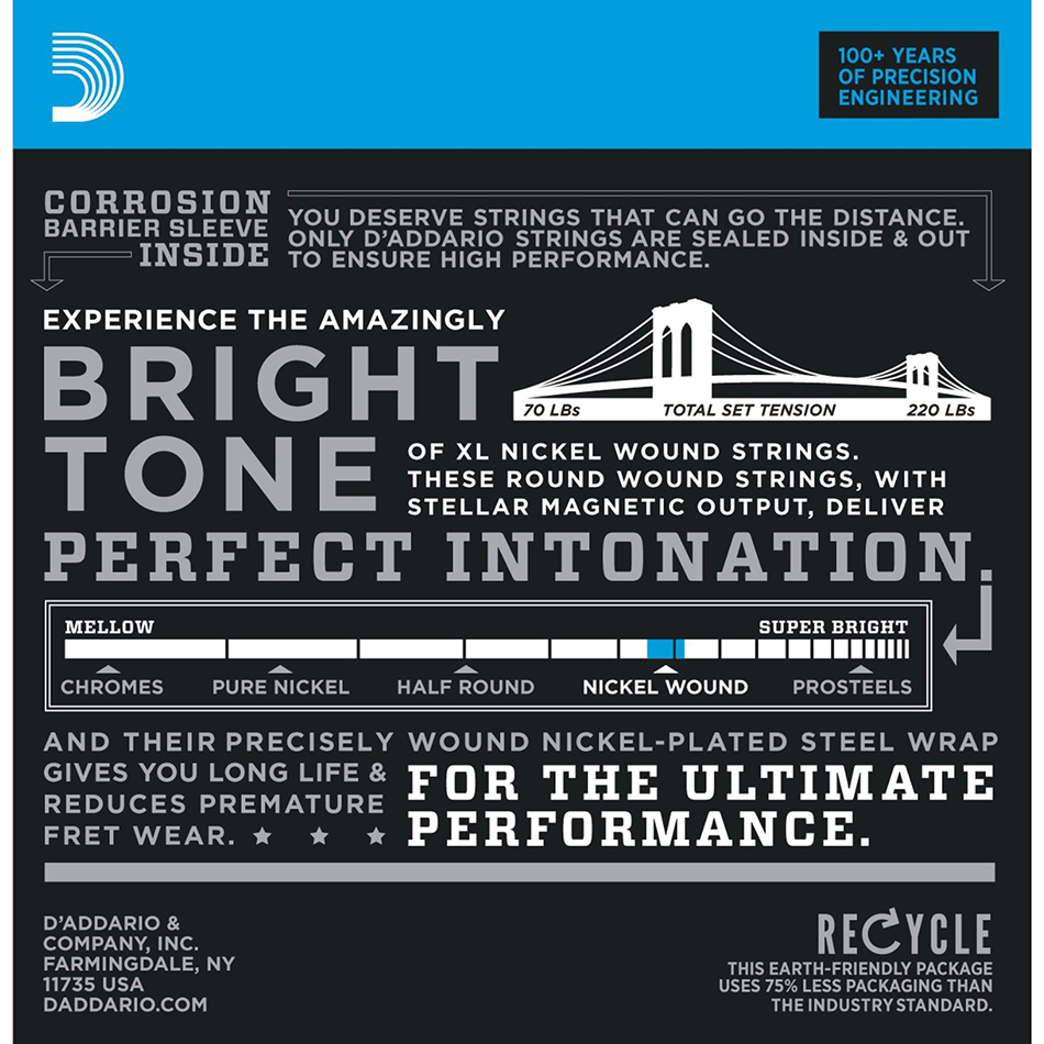 D'Addario EXL120-3D XL Nickel Super Light 3-Pack - Image 3