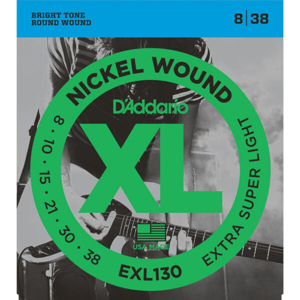 D'Addario EXL130 XL Nickel Electric Strings, XSL 8-38