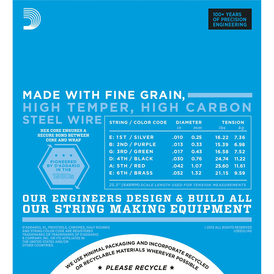 D'Addario EXL140 Nickel Wound Electric Strings, Lite/Hvy Bot - Image 4
