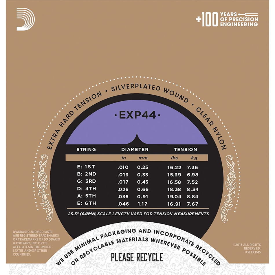 D'Addario EXP44 Classical Guitar Strings, Extra Hard Tension - Image 4