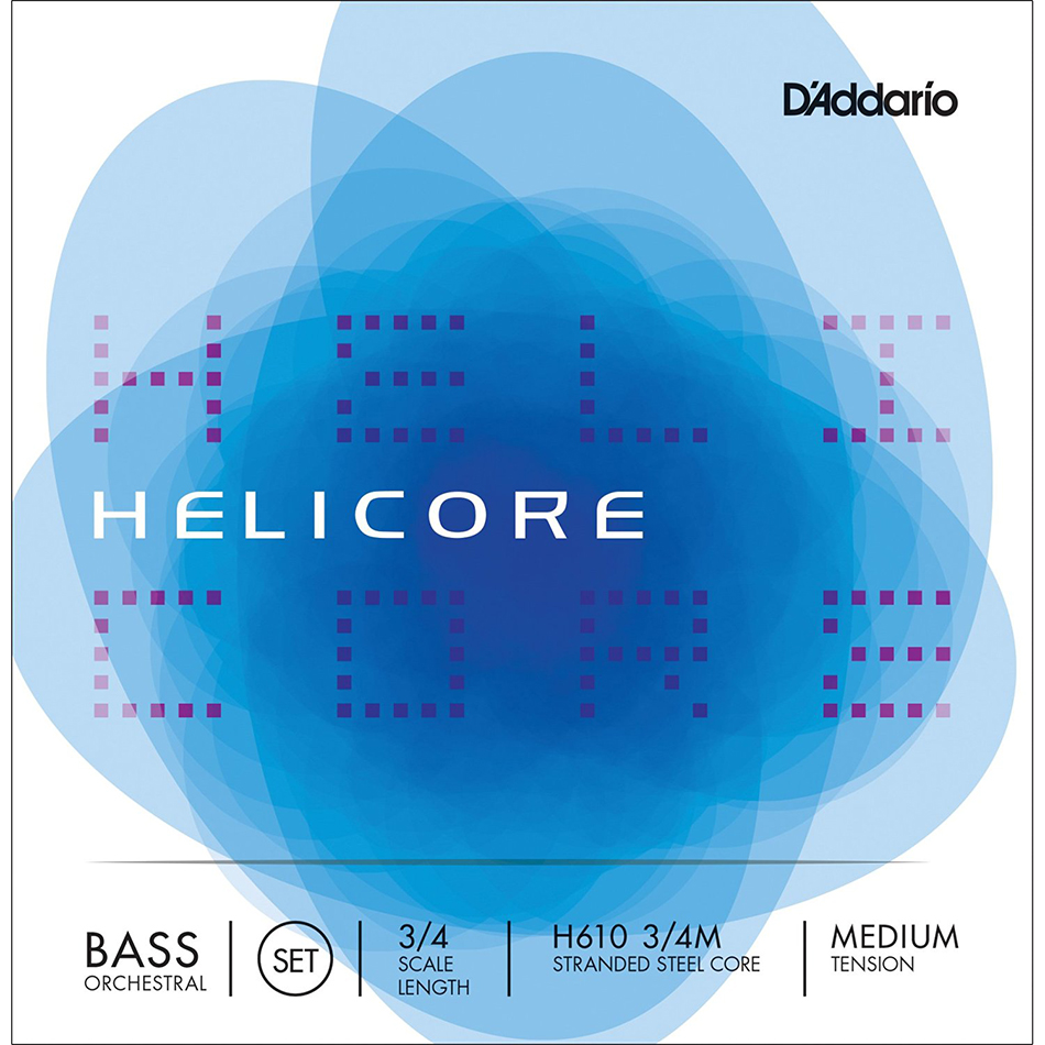 D'Addario Helicore Orchestral Bass Strings 3/4 Med