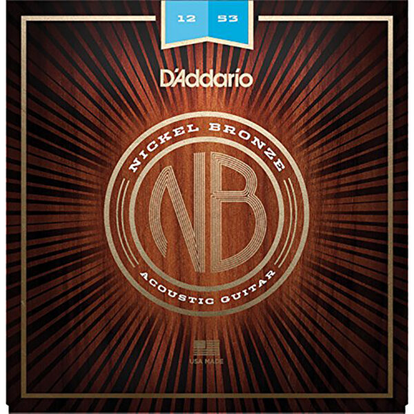 D'Addario NB1253 Nickel Bronze Acoustic Strings, Light