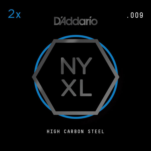 D'Addario NYPL009 NYXL Plain Steel .009 - 2 Pack