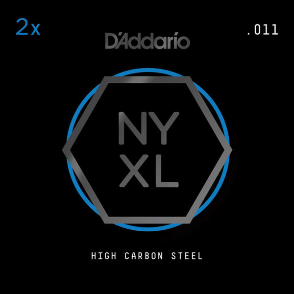 D'Addario NYPL011 NYXL Plain Steel .011 - 2 Pack