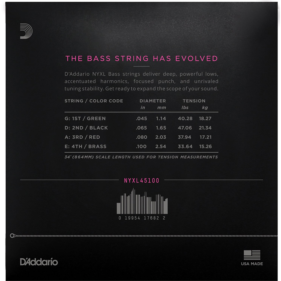 D'Addario NYXL45100 Long Scale Bass Strings 45-100 - Image 3