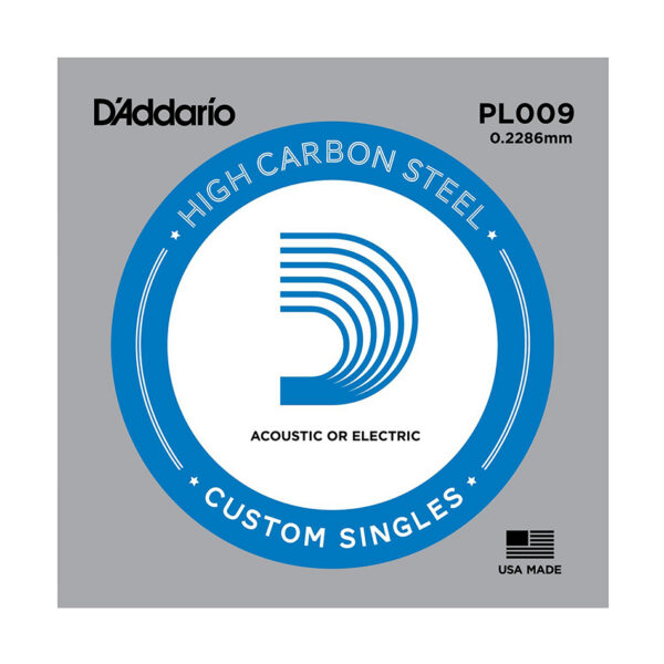 D'Addario PL009 .009 Plain Steel Single String