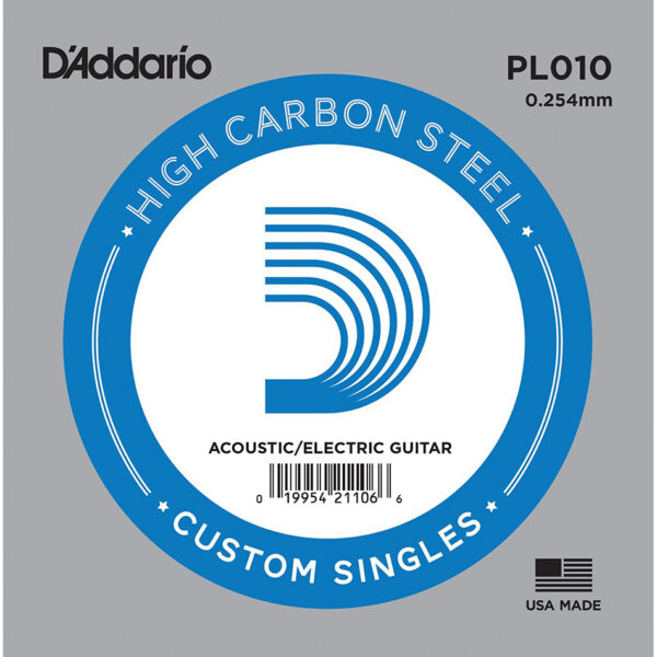 D'Addario PL010 Plain Steel Single String .010