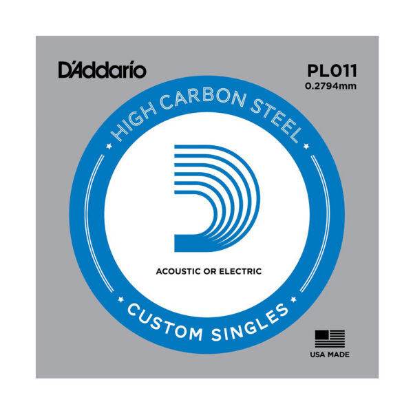 D'Addario PL011 Plain Steel .011 Single Guitar String