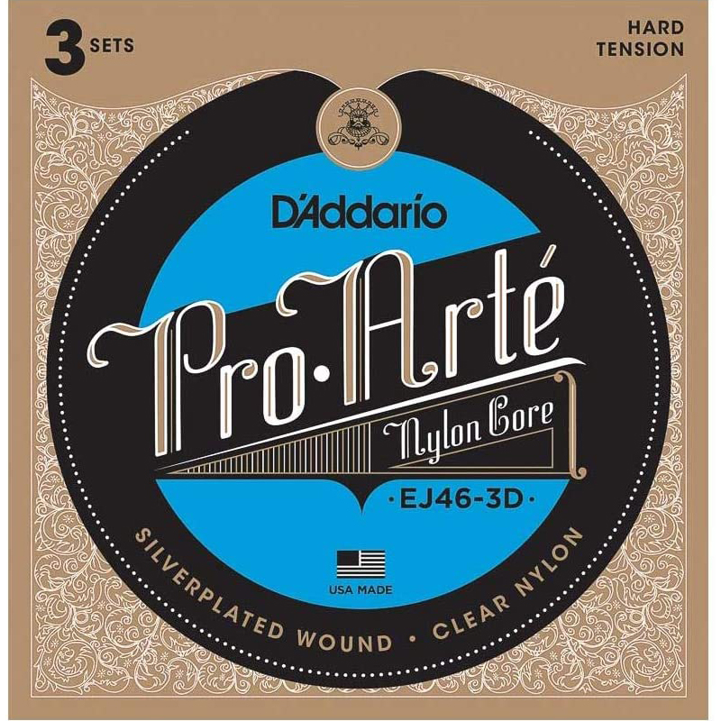 D'Addario EJ46-3D Pro Arte Hard Tension Classical, 3 Sets