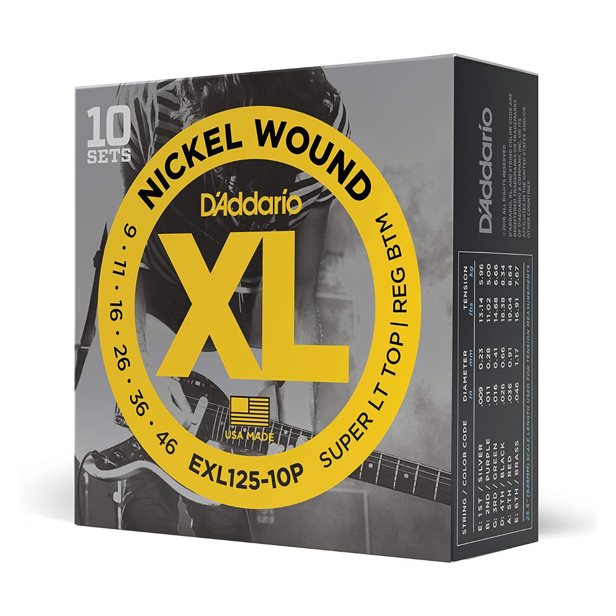 D'Addario EXL125 Nickel Wound Electric, .009-.046