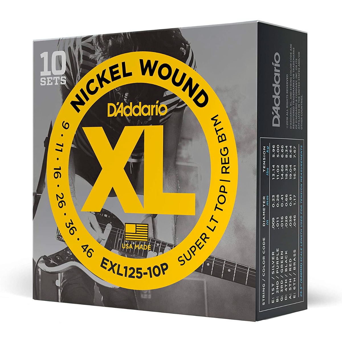 D'Addario EXL125-10P Nickel Wound 9-46 (10-Pack)