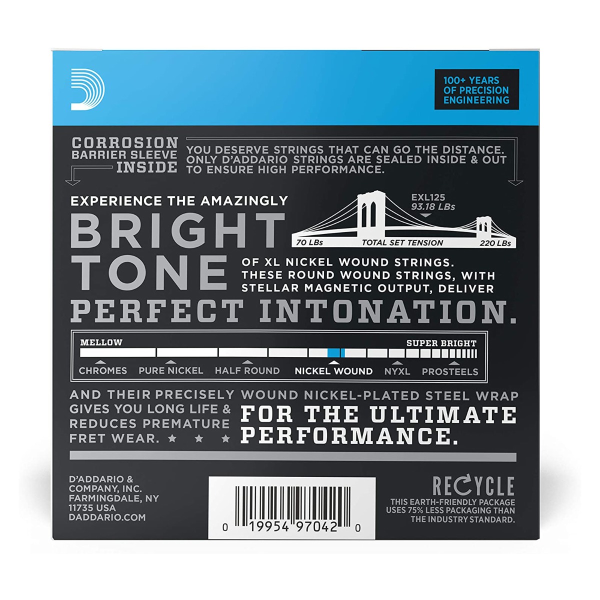 D'Addario EXL125 Nickel Wound Electric, .009-.046 - Image 2