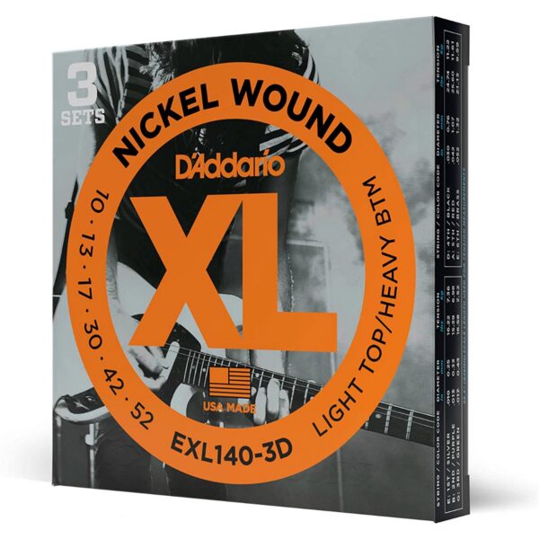 D'Addario EXL140-3D Nickel Wound Electric .010-.052 (3-Pack)