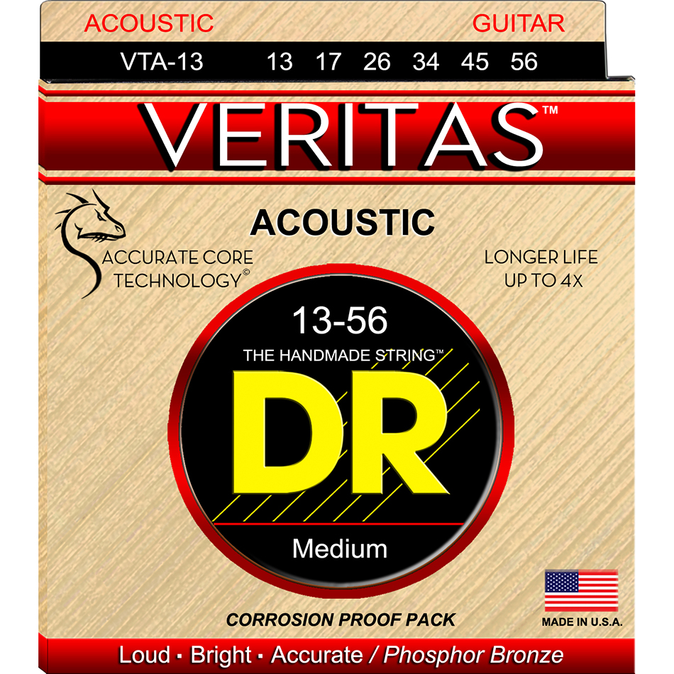 DR Strings VERITAS Phosphor Bronze Acoustic Medium