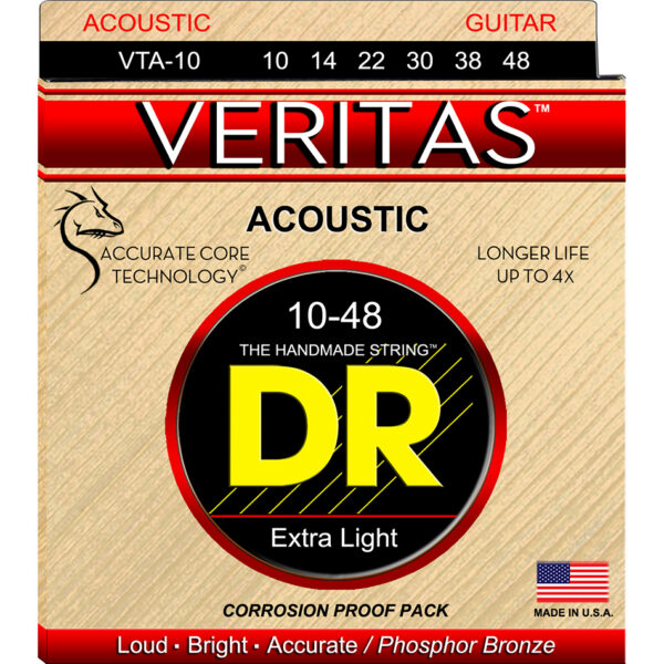 DR VERITAS Phosphor Bronze Acoustic Strings - Extra Light