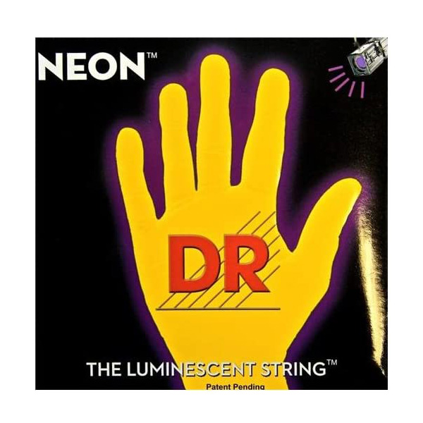 DR Hi-Def NEON Yellow Coated Bass Strings 45-125