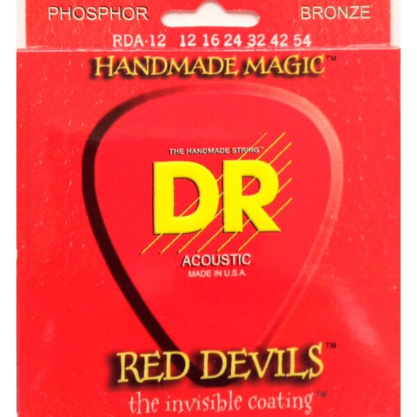 DR Red Devils K3 Coated Acoustic Strings 12-54