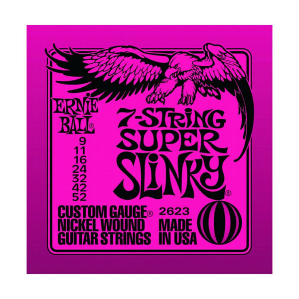 Ernie Ball 2623 Super Slinky 7-String Nickel Wound Set