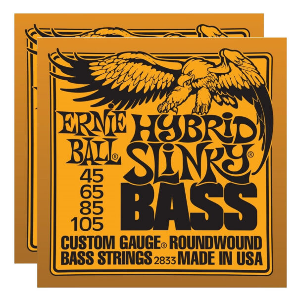 Ernie Ball 2833 Hybrid Slinky Nickel Bass Strings, 2-Pack