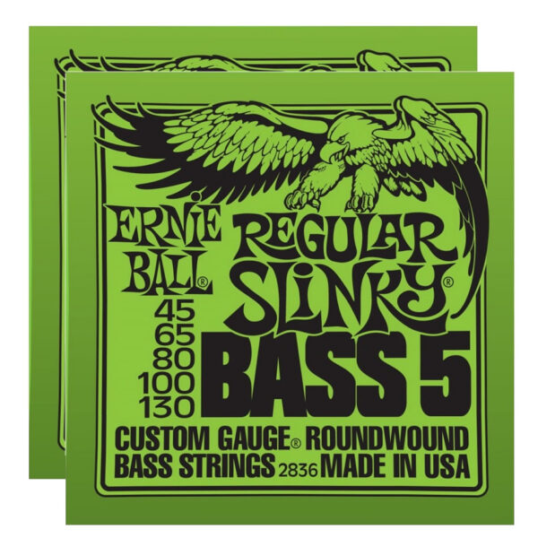Ernie Ball Regular Slinky 5-String Bass Strings 2-Pack
