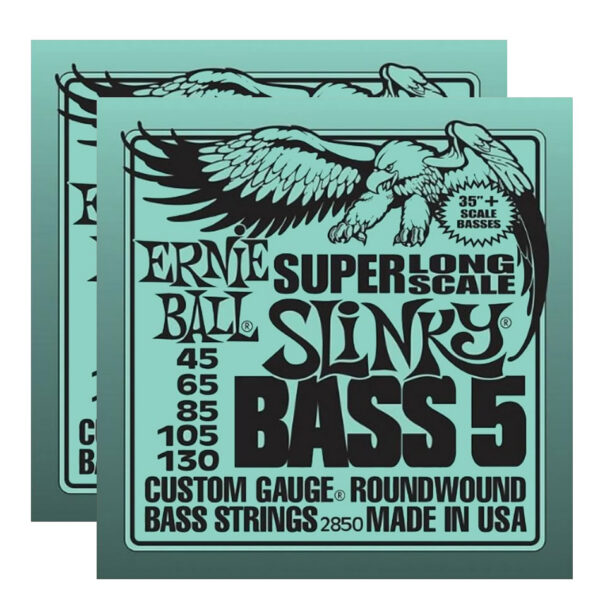 Ernie Ball 2850 Super Long Scale Slinky 5-String Bass (2-Pk)