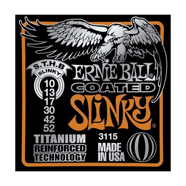 Ernie Ball Coated Titanium RPS Skinny Top/Heavy Bottom Slinky (3115)
