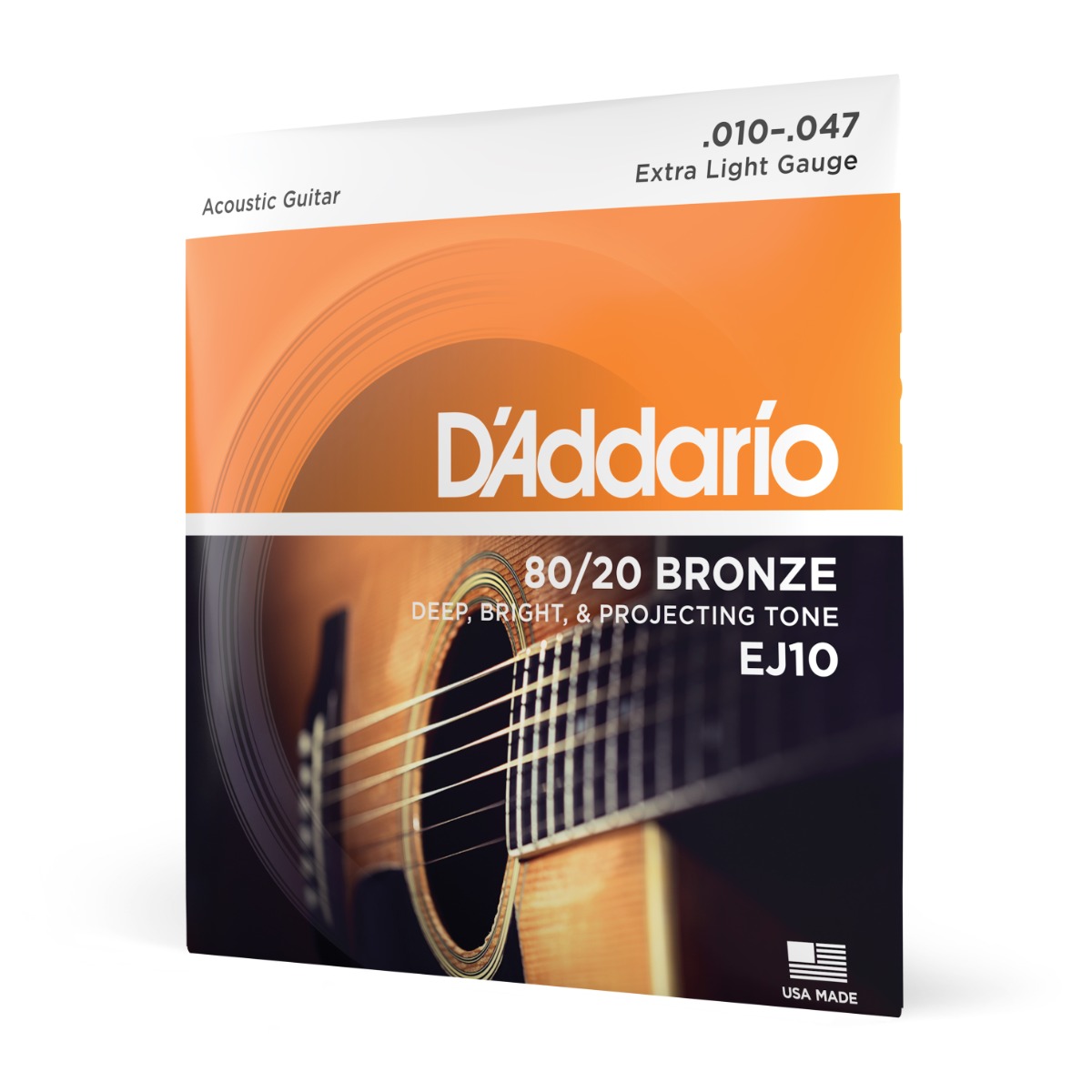 D'Addario EJ10 80/20 Bronze Acoustic Strings, Extra Light - Image 4