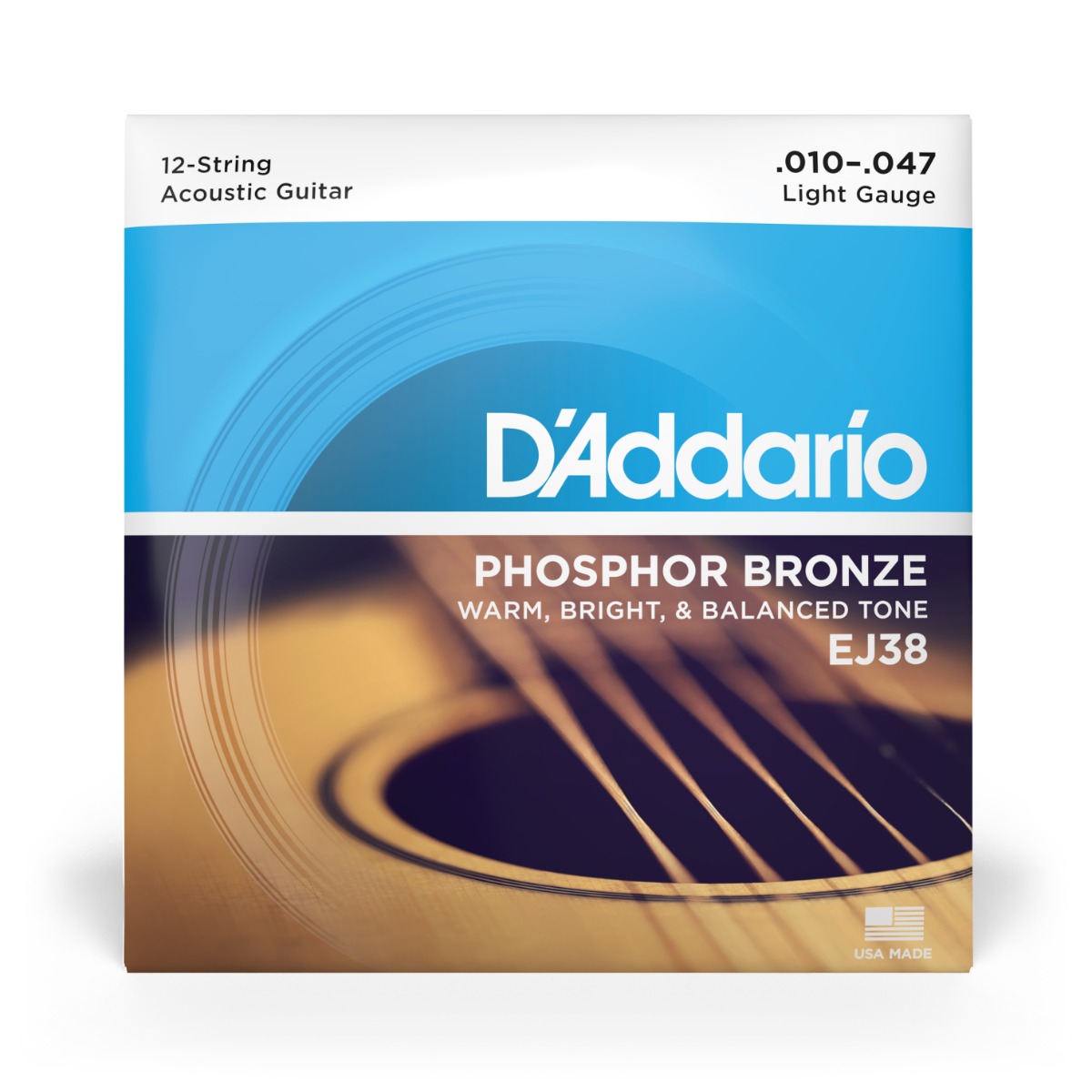 D'Addario EJ38 Phosphor Bronze Light 12-String Set