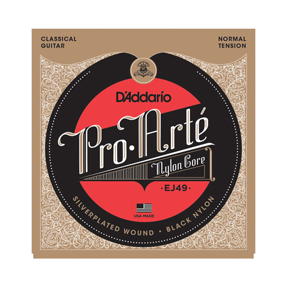 D'Addario EJ49 Pro-Arte Black Nylon Classical Strings 28-43