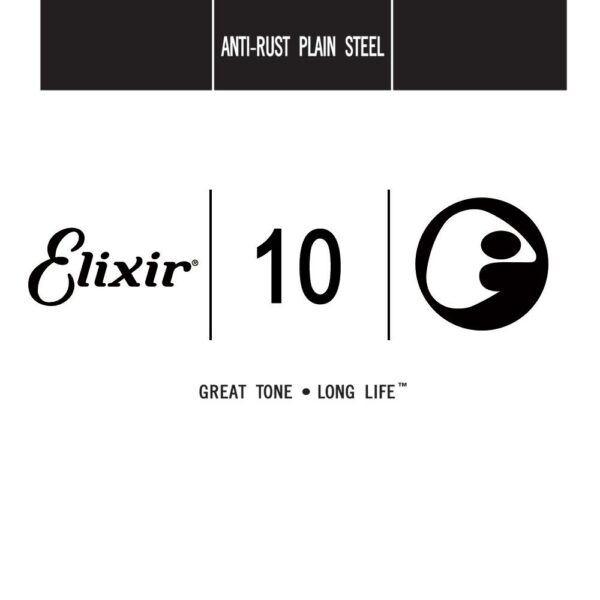 Elixir .010 Anti-Rust Plain Steel Single String 13010