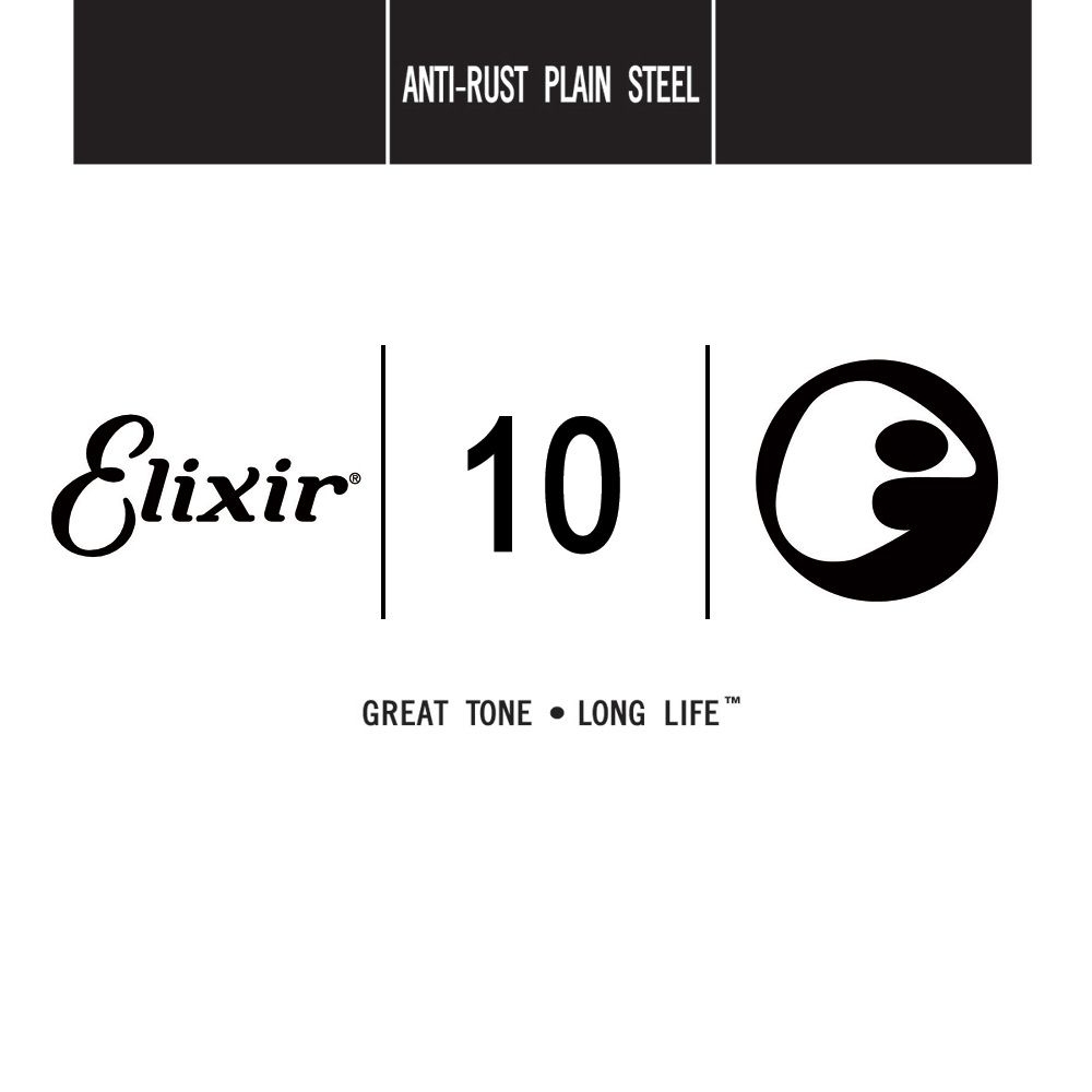 Elixir .010 Anti-Rust Plain Steel Single String 13010