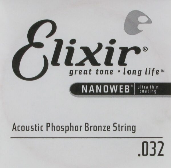 Elixir NANOWEB Phosphor Bronze Acoustic Single .032