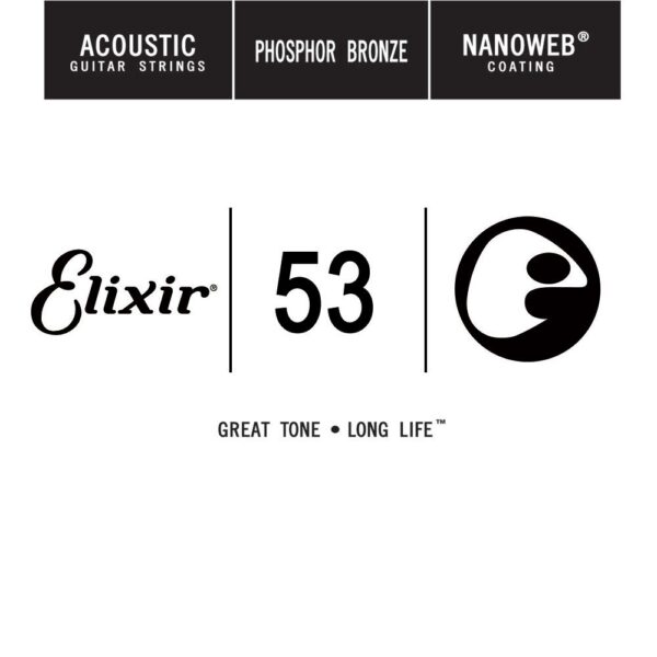 Elixir .053 Phosphor Bronze NANOWEB Single String